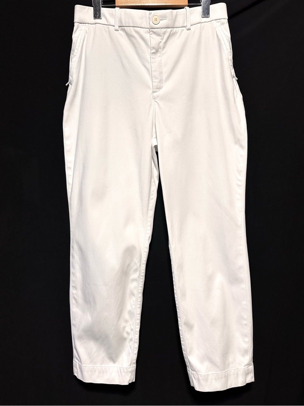 Spanx Stretch Twill Cropped Chino Pants White L